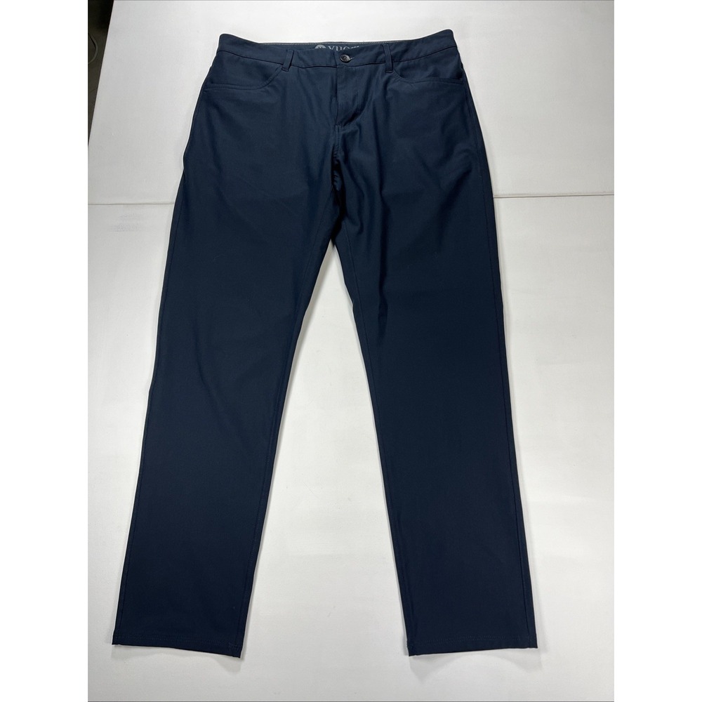 Vuori Meta Pant Mens 33 X 29 Navy Blue Technical Stretch Pants V430-S EUC